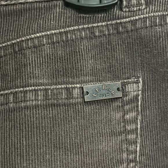 LL Bean Women 10Pet Brown Corduroy Short Pencil Skirt - Picture 3 of 12